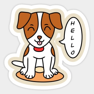 Cute jack russells terrier Sticker